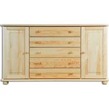 Komoda KD164 dřevěná komoda z masivní borovice Drewmax (Kvalitní nábytek z borovicového masivu)