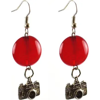 Náušnice Náušnice s filigránů 22bm002-20 - červené s figurkami