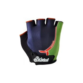 Cyklistické rukavice Silvini Punta CA848 Navy-Green 5-6