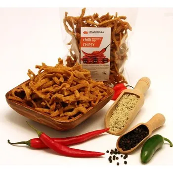 Chips Luštěninové chipsy s chilli papričkou a konopným semínkem 100g DAMODARA