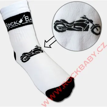 Dětské ponožky - Moto, bílé PON01-23