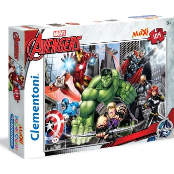 Puzzle Clementoni Supercolor Maxi Avengers: Připraveni k boji 104 dílků