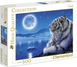 Clementoni Puzzle Bílý tygři 500 dílků