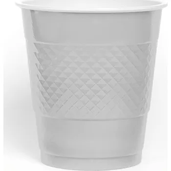 Jednorázové nádobí Stříbrné kelímky 10 ks, 355 ml