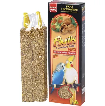 Krmivo pro ptáka Avik tyčinka pro exoty s ořechy