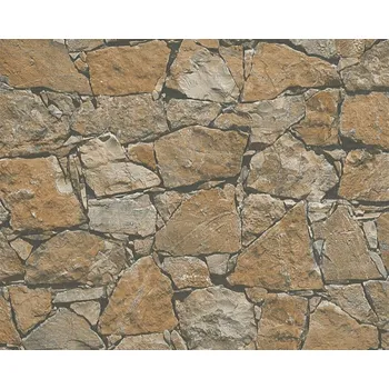 Tapeta Vliesová tapeta kamenná zeď 95863-1 / Vliesové tapety na zeď 958631 Wood´n Stone 2 (0,53 x 10,05 m) A.S.Création
