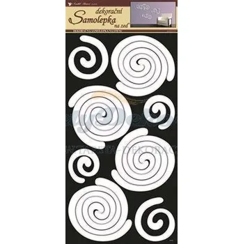 Samolepící dekorace Samolepící dekorace na zeď (69 x 32cm) Room Decor spirály bílé 1334