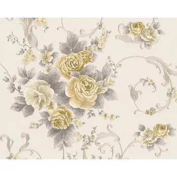 Tapeta Vliesová tapeta zámecká, šedá, zlatá 30647-4 / Tapety na zeď 306474 Romantica 3 AS (0,53 x 10,05 m) A.S.Création