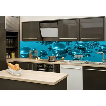 Fototapeta Samolepicí fototapeta do kuchyně modré bubliny KI260-019 / Fototapety mezi kuchyňskou linku Drops Dimex (260 x 60 cm)