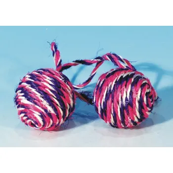 Hračka pro kočku 2 koule sisal - hračka kočka