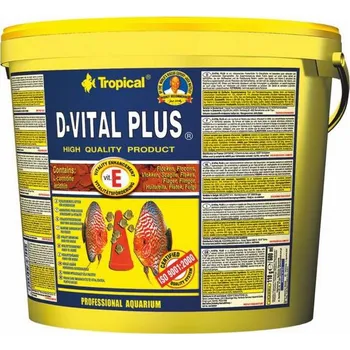 Krmivo pro rybičky TROPICAL D-Vital Plus 5l vědro