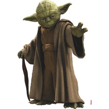 Samolepící dekorace Samolepicí dekorace na zeď Hvězdné války 14721 / Dekorační nálepky Star Wars Yoda Freestyle (70 x 100 cm) Komar