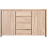 Komoda KASPIAN KOM2D4S, dub Sonoma 143x92x40 (SxVxH)