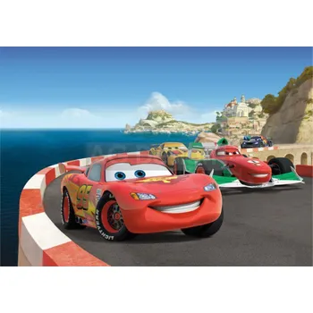 Fototapeta Dětská papírová fototapeta Disney 2 dílná auta, Cars FTDS1924 / Dětské papírové fototapety na zeď FT1924 AG Design (255 x 180 cm)