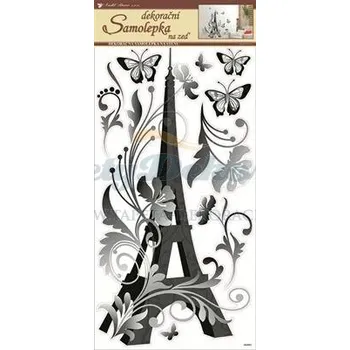 Samolepící dekorace Samolepící dekorace na zeď (69 x 32cm) Room Decor Eifellovka černá 1349