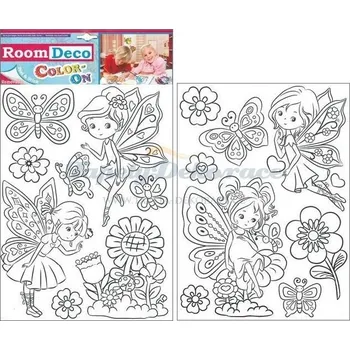 Samolepící dekorace Samolepící pokojová dekorace (43x25cm) Room Decor k vymalování Víly 1092