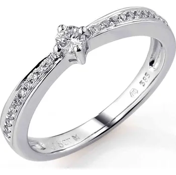 Prsten Klenoty Budín Luxusní mohutný zásnubní prsten s pravými diamanty (22x0,09ct a 1x0,08ct) 3860732 (Klenoty Budín Luxusní mohutný zásnubní prsten s pravými diamanty (22x0,09ct a 1x0,08ct) 3860732)