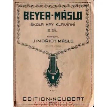 Noty Beyer - Máslo - Škola hry klavírní 3.díl