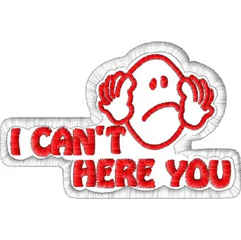 Nášivka Nášivka I can´t here you smajlíci, nášivky