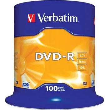 Optické médium Verbatim DVD-R 4,7GB 100ks