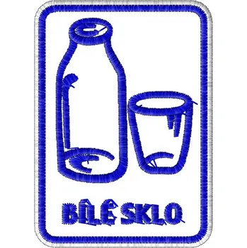 Nášivka Nášivka Bílé sklo výstražná znamení, nášivky