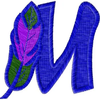 Nášivka Výšivka Monogram M písmena, výšivka