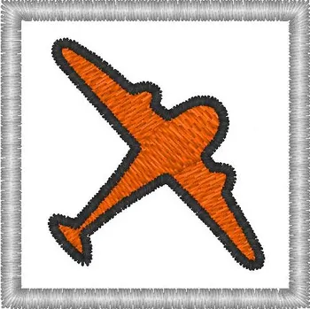 Nášivka Nášivka letadlo oranžové dětské, značky pro mš, nášivky