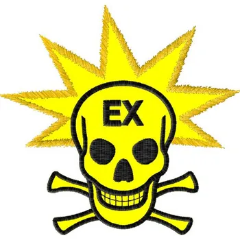 Nášivka Nášivka Explose lebky výstražná znamení, nášivky