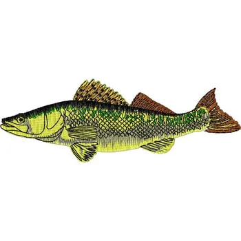 Nášivka Nášivka Candát velký rybařské motivy, nášivky, vodní, zvířata