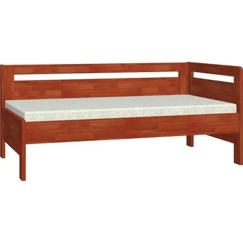 Postel BMB Postel Tina s pravým čelem oblá - masivní buk Moření: bordó, Rozměr: 90 x 200 cm