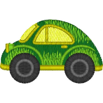 Nášivka autíčko zelené dopravní prostředky, dětské