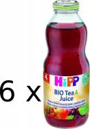 Hipp Bio Nápoj se šťávou z červených plodů a šípkovým čajem  6 × 500 ml