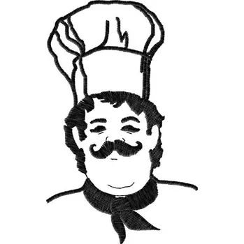 Nášivka Výšivka Kuchař profese, výšivka, záliby, výšivka