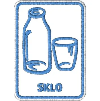 Nášivka Nášivka Sklo výstražná znamení, nášivky