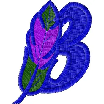 Nášivka Výšivka Monogram B písmena, výšivka