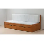 BMB Postel Tandem KLASIK bez područek - masivní buk Moření: lak, Provedení: rovné, Rozměr: 90/180 x 200 cm