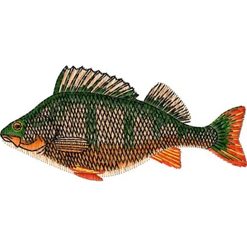 Nášivka Nášivka Okoun rybařské motivy, nášivky, vodní, zvířata