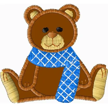 Nášivka Medvídek se šálou hračky, dětské, zvířátka, dětské