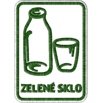 Nášivka Nášivka Zelené sklo výstražná znamení, nášivky