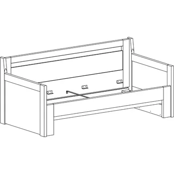 BMB Postel Tandem ORTHO s područkami - masivní buk Moření: lak, Provedení: oblé, Rozměr: 90/180 x 200 cm