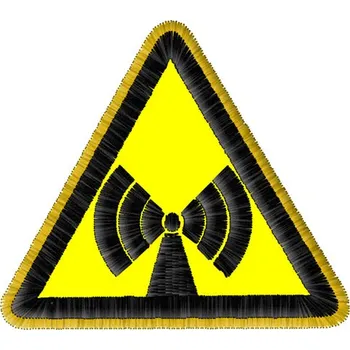 Nášivka Nebezpečné záření výstražná znamení, nášivky