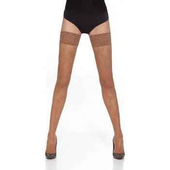 Dámské erotické prádlo Bas Bleu Samodržící punčochy Verona béžové S + Doprava zdarma