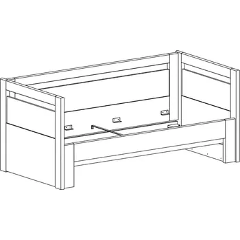 Nábytek BMB Postel Tandem ORTHO s vysokými čely - imitace dřeva Dekor: Buk, Provedení: rovné, Rozměr: 90/180 x 200 cm