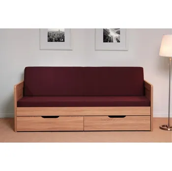Postel BMB Postel Tandem KLASIK s područkami - imitace dřeva Dekor: Buk, Provedení: rovné, Rozměr: 80/160 x 200 cm