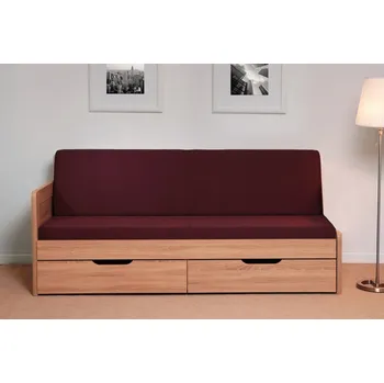 Postel BMB Postel Tandem KLASIK s levou područkou - imitace dřeva Dekor: Buk, Provedení: rovné, Rozměr: 80/160 x 200 cm