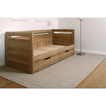 Postel BMB Postel Tandem KLASIK s vysokými čely - masivní buk Moření: bordó, Provedení: oblé, Rozměr: 90/180 x 200 cm