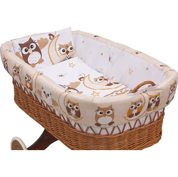 Povlečení Souprava do Mojžíšova košíku pro miminko - Scarlett SOVA - béžová
