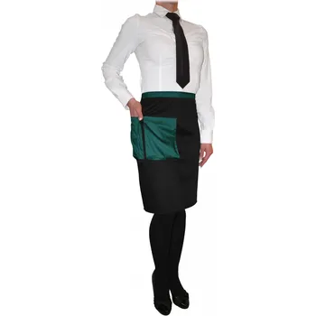 Kuchyňská zástěra Vondrak & Company | Číšnická zástěra střední - 2 kapsy černá