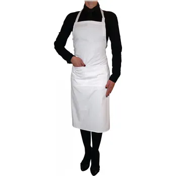 Kuchyňská zástěra Vondrak & Company | Kuchařská zástěra s laclem - bílá