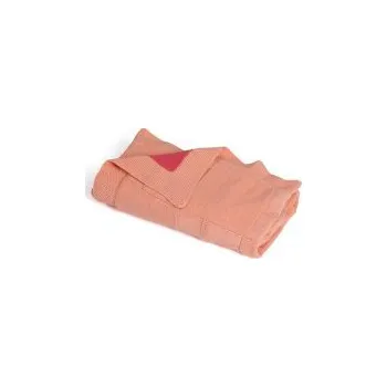 Dětská deka Rialto Zateplená pletená dětská deka EKO bavlna, růžová, hvězdy